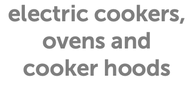 electric cookers, ovens and cooker hoods